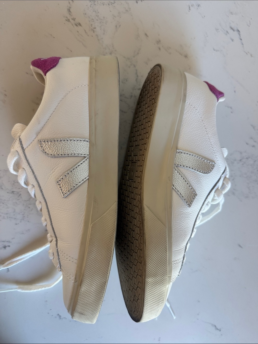 Veja Campo Sneakers Color White Silver Ultraviolet women’s size 7.5 - Picture 7 of 12